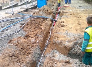 Internet - optická síť na ulici Dr. Veselého, Luhačovice Internet - optická síť na ulici Dr. Veselého, Luhačovice